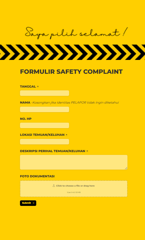 Project Safety Complain